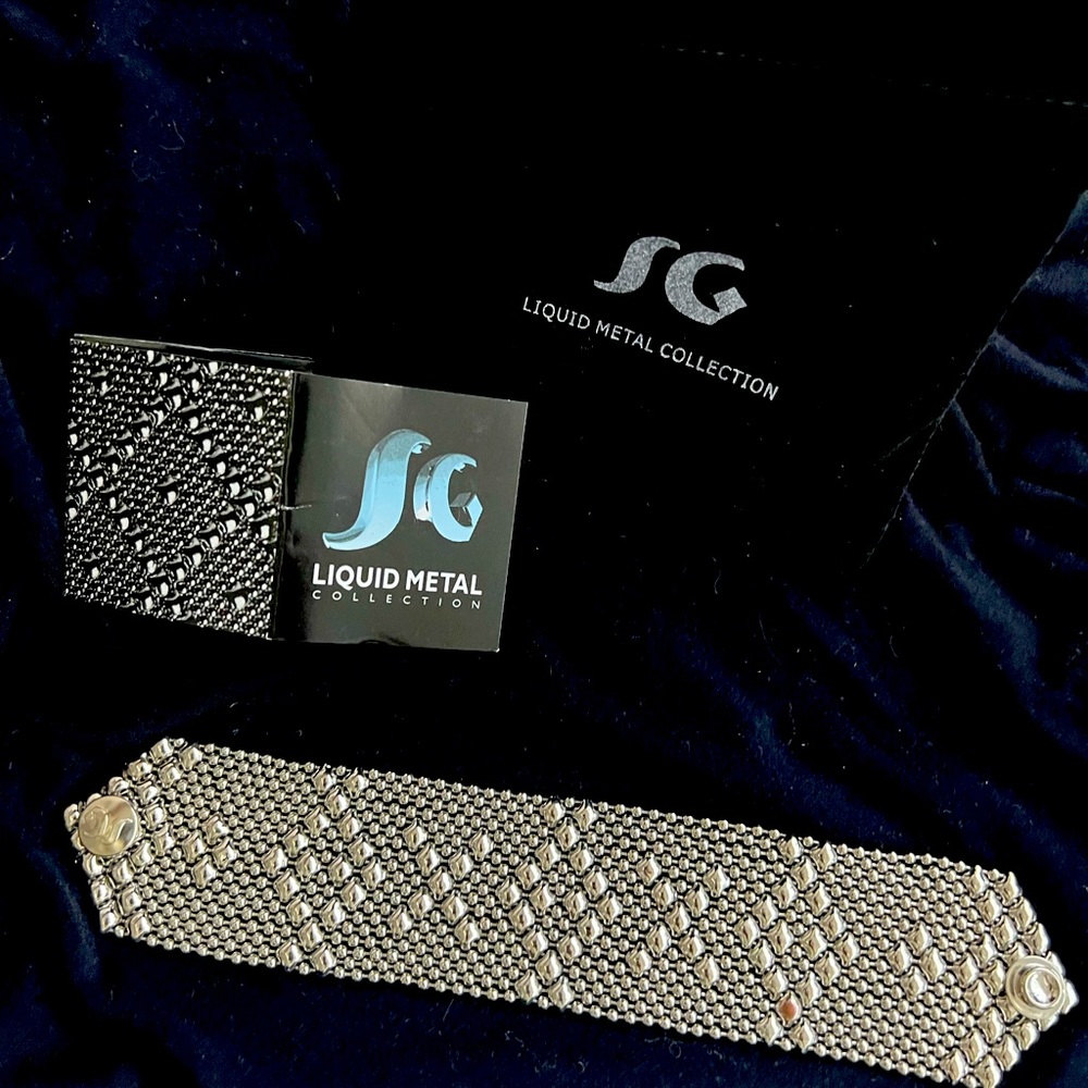 SG Liquid Metal bracelet, New Sergio Gutierrez classic snap closure bracelet